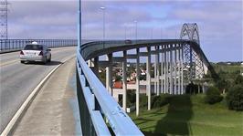 The Karmsund Bridge, Rossabø, leading to the island of Karmøy, 5.8 miles into the ride